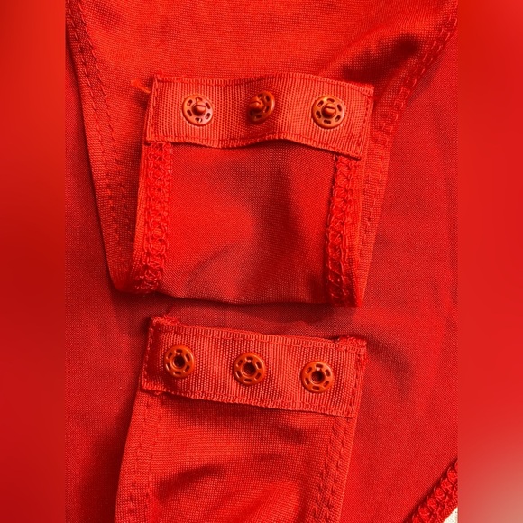 SHEIN Curve Plus Size Red Long Sleeve Sheer Mesh Splicing Bodysuit Women’s 3XL - Picture 11 of 16